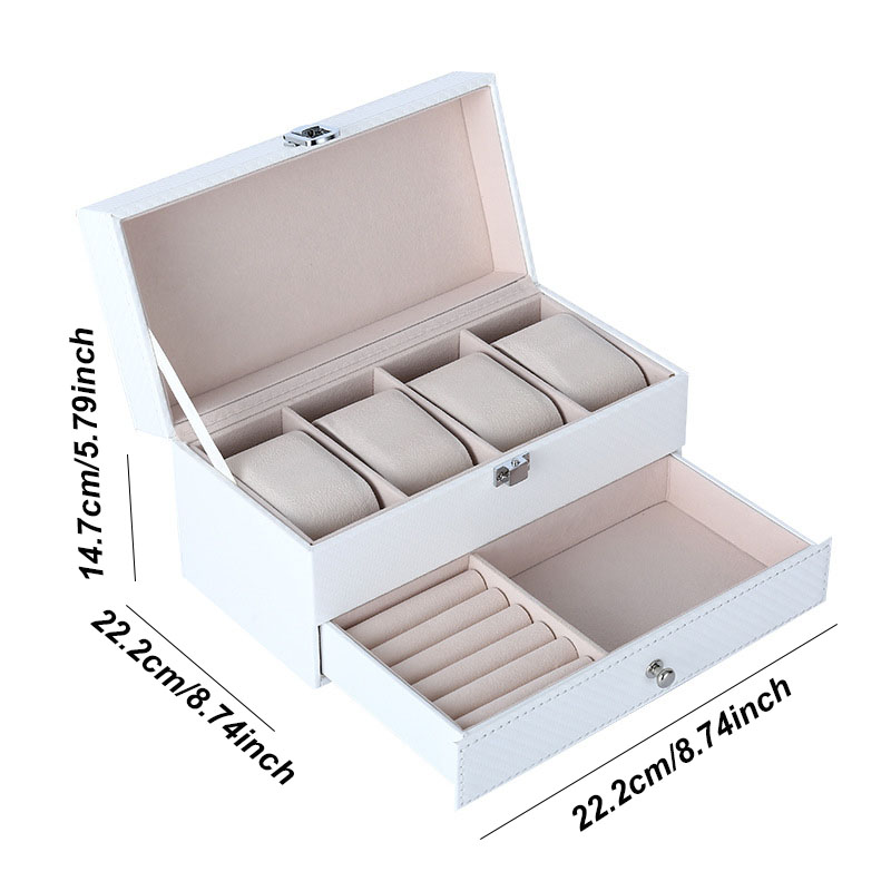 DELESYS Mehrzweck-Aufbewahrungsbox für Zuhause, Organizer für kleine Gegenstände, Aufbewahrungsbox für Uhren, Leder, Geschenkbox, Brillen-Aufbewahrungsbox: green