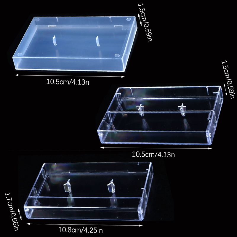 Boîte de rangement transparente pour Cassette, 1 pièce, boîtier pour bande d'enregistrement magnétique Audio, boîte anti-poussière, organisateur