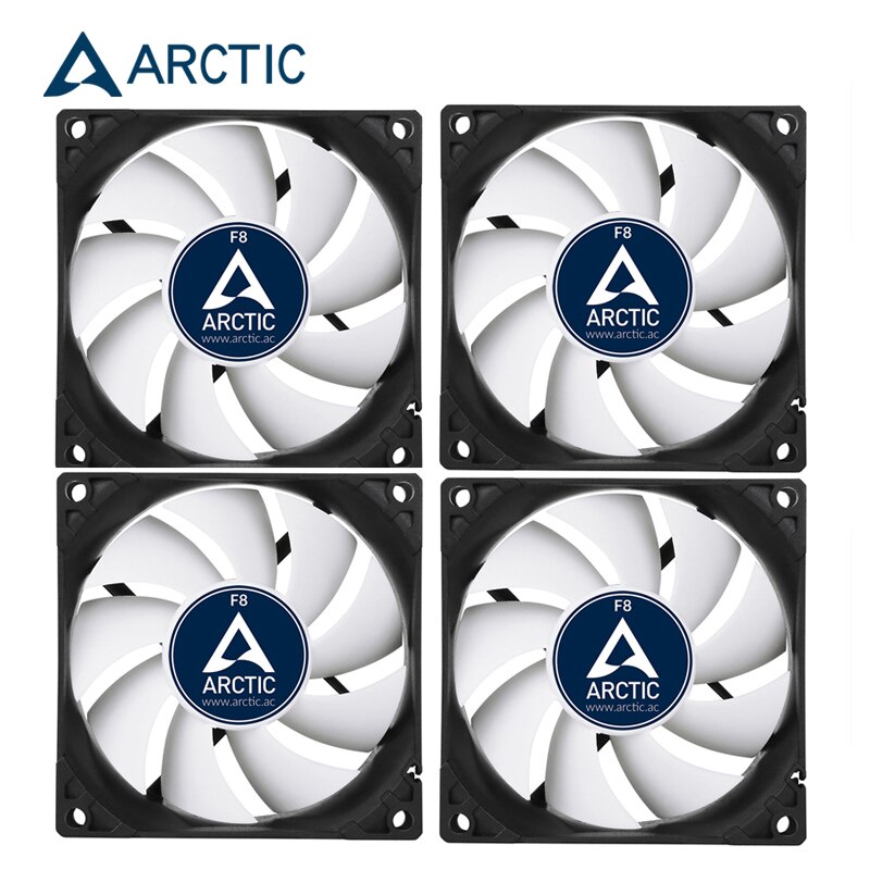 Arctic F8 Computer Case 8Cm Fan 3pin 2000Rpm 80X80X25Mm Cpu Water Koelventilator: 4pcs