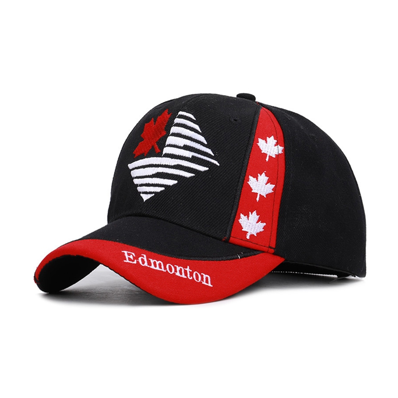 Cap 3d Embroidery Canada Maple Leaf Baseball Caps Cotton Adjustable Snap Back Hat Caps Casual Hats