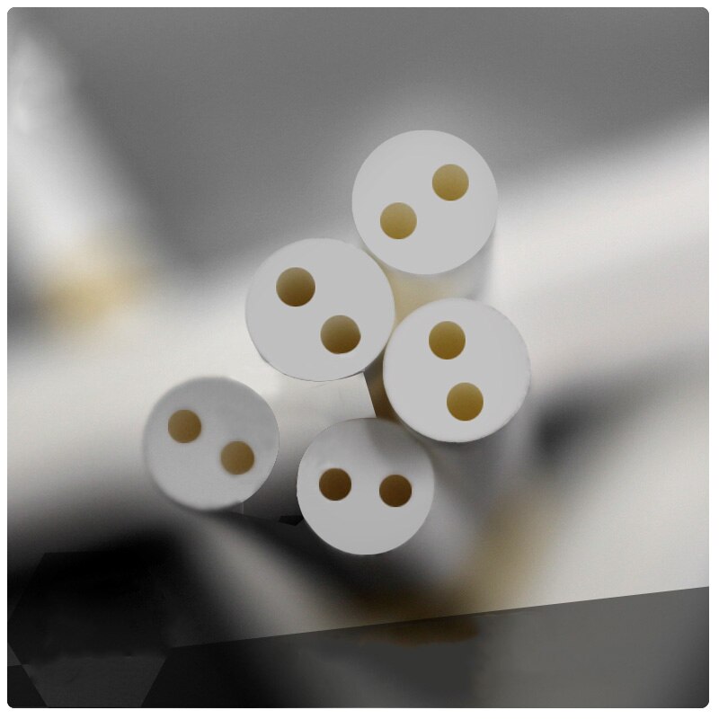 Ceramic tube Thermocouple temperature sensor Protective tube High temperature 1900 degrees With 2 inner hole