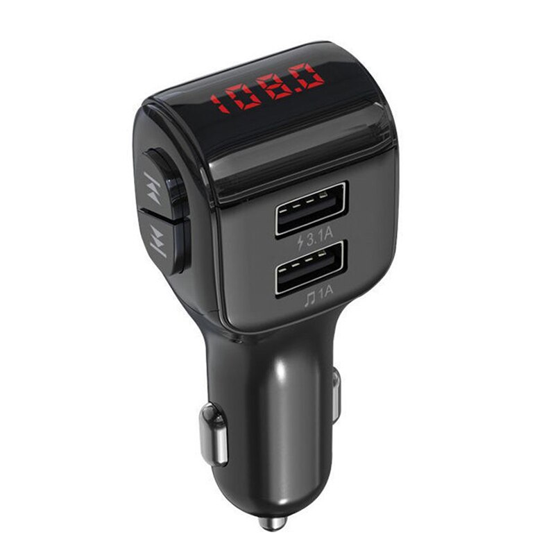 Bluetooth 5.0 mp3 Dual USB Charger Car Player FM Transmitter 3.1A smart Fast Charge FM transmitter Support TF Card Car Kit: Bluetooth 5.0