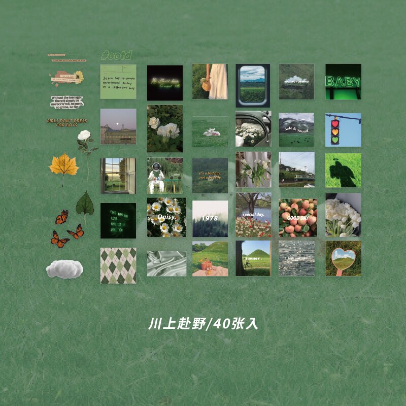 30 pcs/lot INS photo sky Flowers stickers DIY diary Journal decoration label aesthetic sticker album scrapbooking Notebook: M