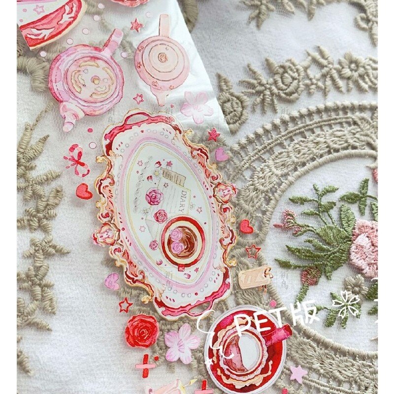 1 Loop 100Cm Zomer Bloemen Washi Tape Sample Afternoon Thee Huisdier Dagboek Speciale Olie Bloem Collage