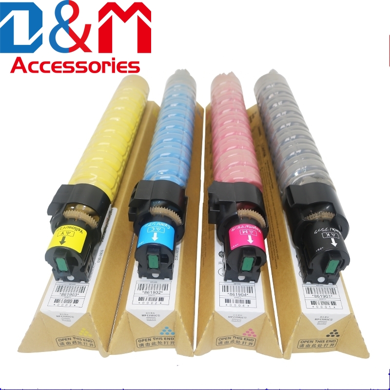 Compatible Colored KCMY Ricoh MPC 2500 Toner Cartridge Set For Ricoh MPC 2000/2500/3000/3500/4500 4 PACK