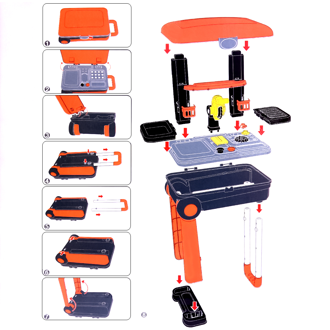 Kinderen Abs Mini Trolley Case Reparatie Tool Speelgoed Set Workshop Speeltoestel Kinderen Ouders Interactieve Educatief