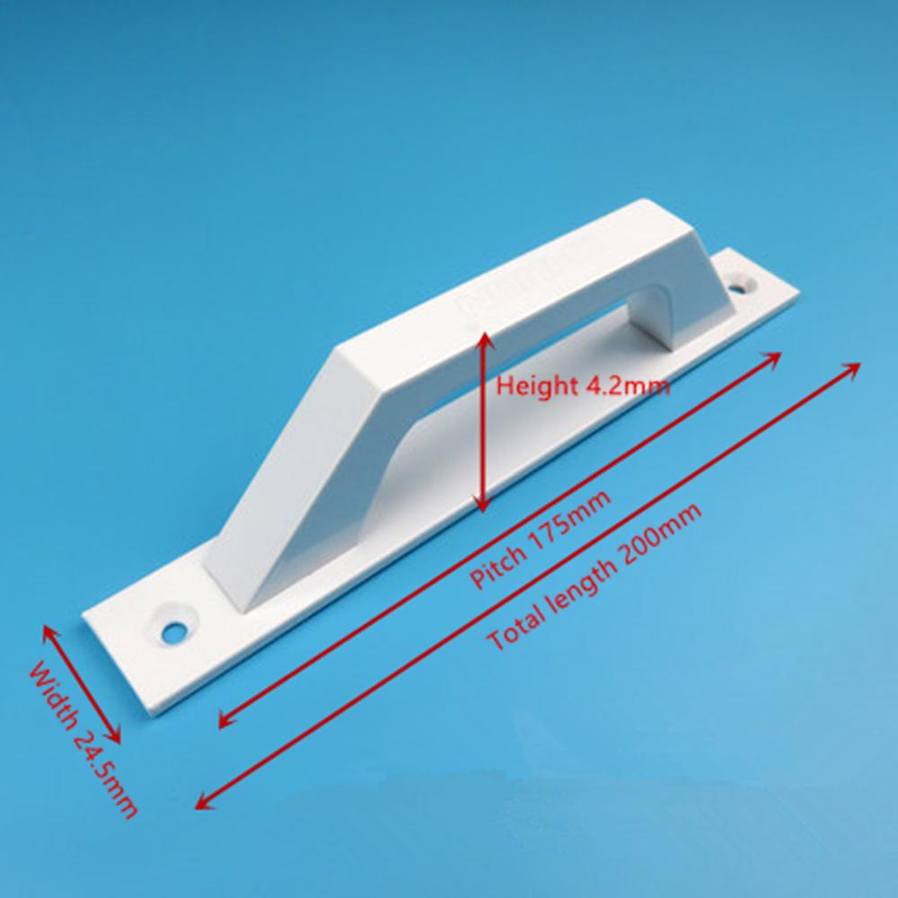 High-strength aluminum alloy sliding door handle wall mounted plastic steel balcony door sliding window small handle door wooden: White