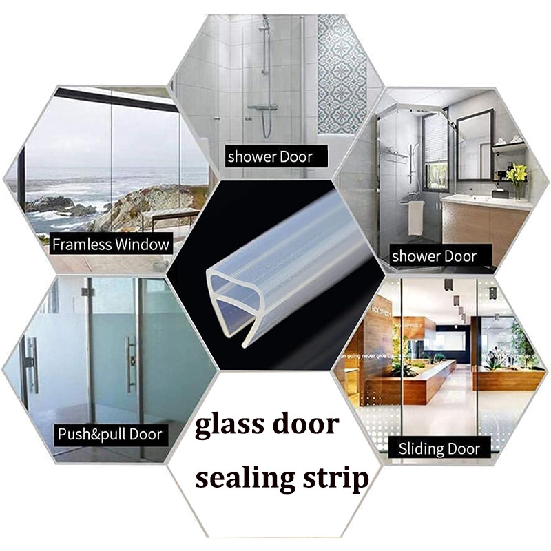 H/F/U-förmige Dichtungsstreifen für Glastüren, Silikon, für Schlecht, Dusche, Zugluftstopper, Büro, Balkon, Tür, Fenster, Dichtungsband