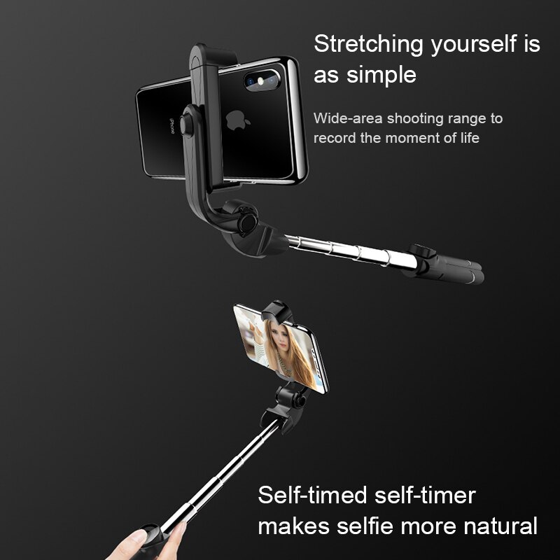 Bluetooth kontrol selfie stick stativ 360 ° controller fjernbetjening fotografi selfie stativ artefakt stang foldbar til alle mobil telefoner