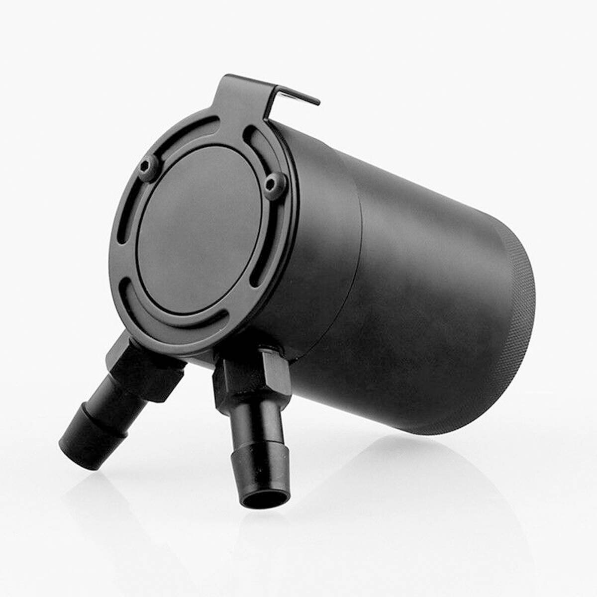 Oil Catch Can Compact Baffled 2-Port Universal Aluminum Reservoir Oil Catch Tank Two Hole Breathable Kettle Fuel Tank Parts