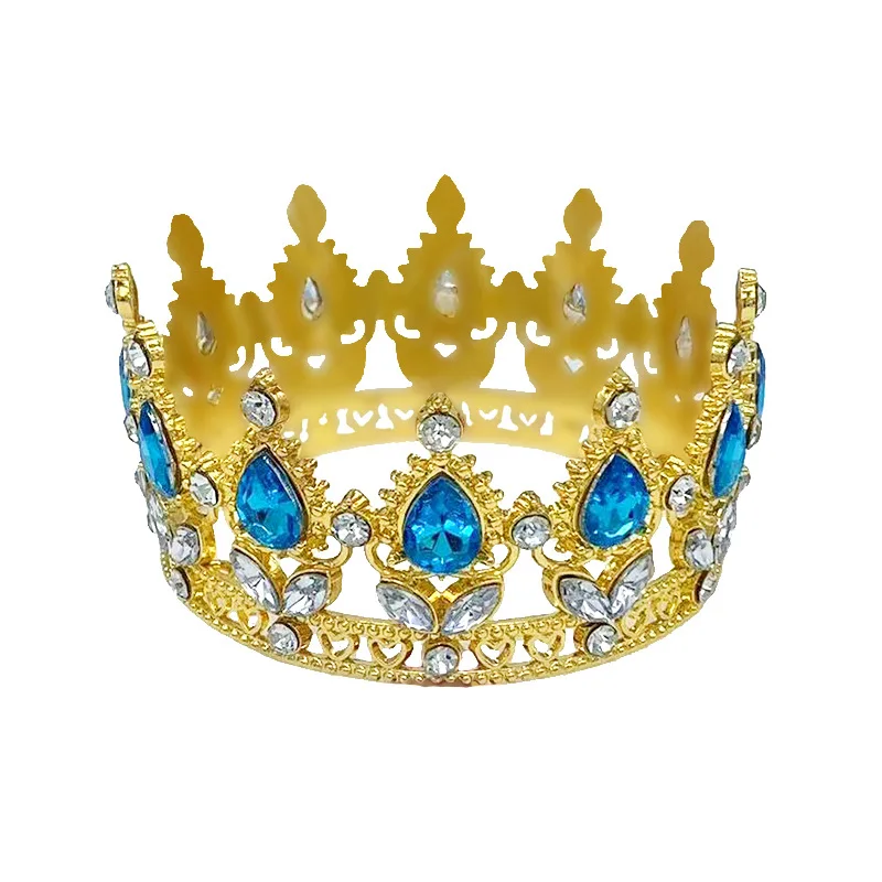 Barroco Cristal Rhinestone Tiaras e Coroas, Prom Diadem Headband, Coroa nupcial, Acessórios para o cabelo do casamento, Jóias, Tiara Presente: CINZA