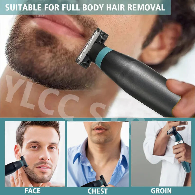 VGR Pubic Hair Trimmer Shaver for Men Body Groomer for Groin & Balls Replaceable Blade Electric Razor IPX5 Waterproof Epilator