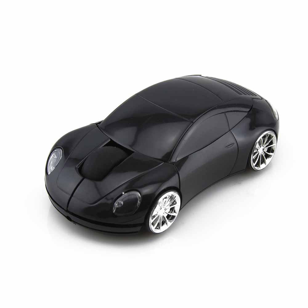 2.4G Wireless Mouse Car Shape With Flashing LED Light Sem Fio Mouse For Netbook Laptop Gaming: black car mouse