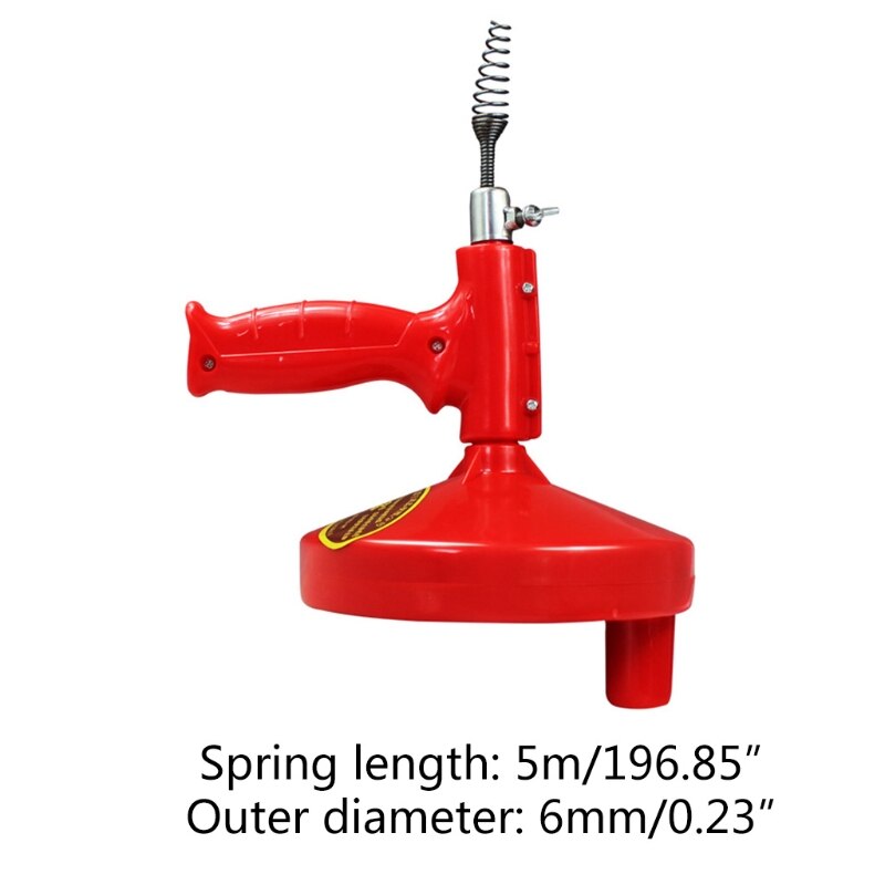 5M Drain Cleaner Cable Snake Plumbing Sink Cleaner Bathroom Bathtub Drain Toilet Dredge Pipes Sewer Filter Sink Cleaning