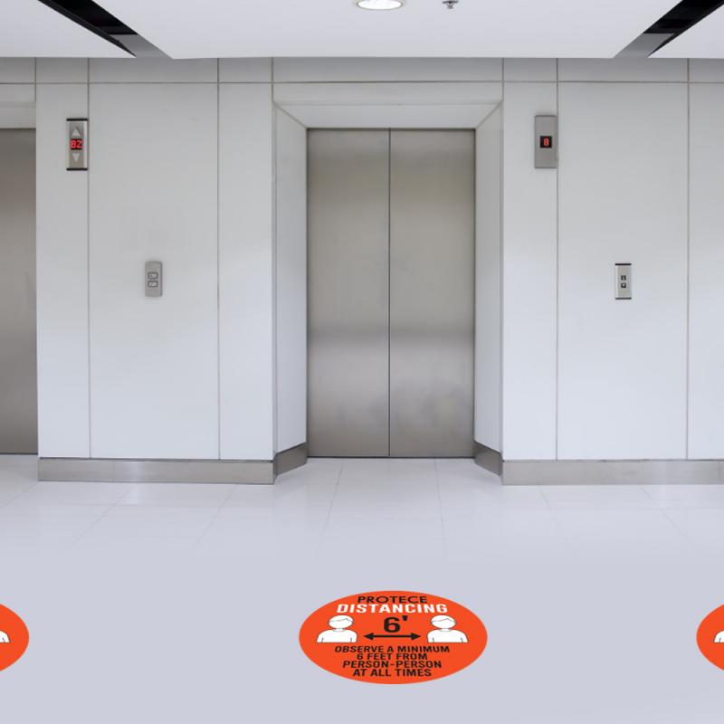 Protect Distancing Sign Stickers For Floor Durable And Eye Catching Wall Sticker Keep 6 Feet Away Safety Floor Signage Labeling