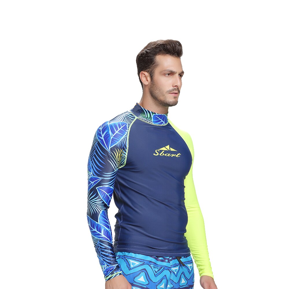 Sbart heren rashguard shirt heren lange mouwen t-shirt zwemkleding wakeboard drijfpak tops uv zwemmen rashguard