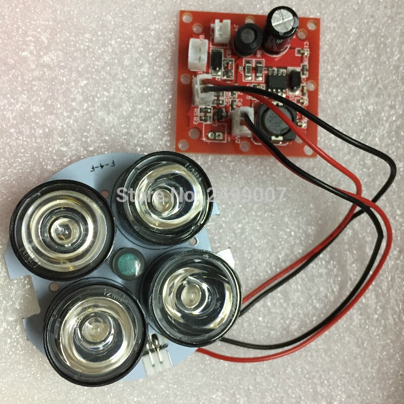 Lihmsek 2pcs IR Light Board 4pcs IR Array LEDs Visible 850nm Night Vision Infrared lamp LED board for Illuminator CCTV Camera