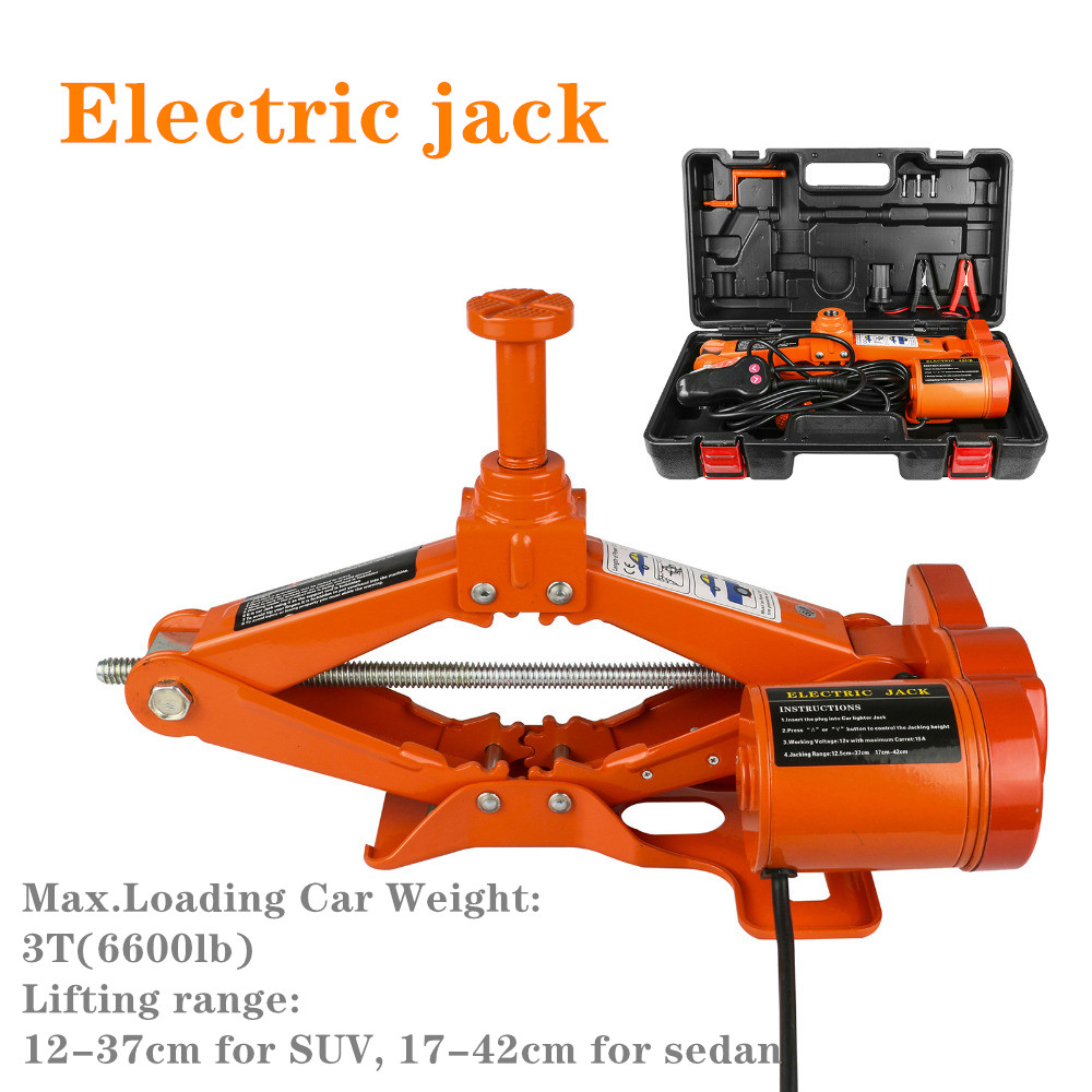 Draagbare 12V Auto Jack 3Ton Elektrische Jack Auto Lift Schaar Jack Lifting Machinisms Lift Jack