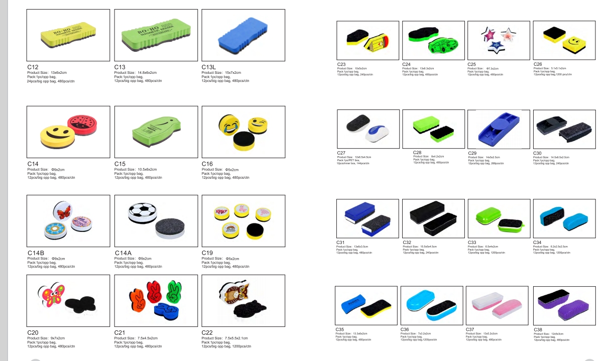 Gomma per lavagna magnetica da 5 pezzi, gomme per cancellare a secco per lavagna perfetta per uso domestico, universitario e d'ufficio