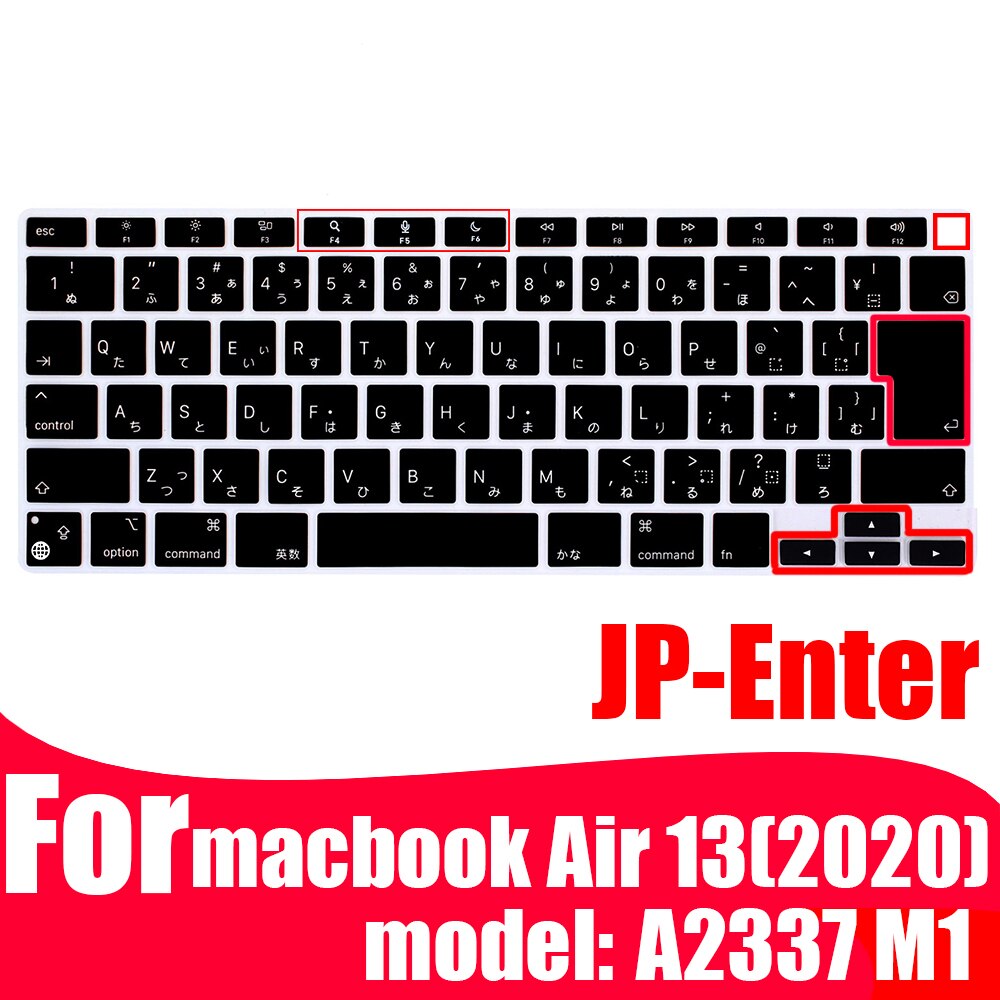 Japanese Laptop keyboard cover protector for macbook pro13 A2159A2289 For macbook air13 A2179 A1932 Keyboard case laptop skin