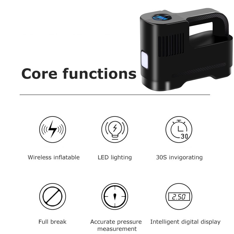 150 PSI Auto Luft Kompressor DC 12V Digitale Reifen Inflator Luftpumpe Tragbare Auto Luftpumpe für Auto Motorrad LED Licht Reifen Pumpe