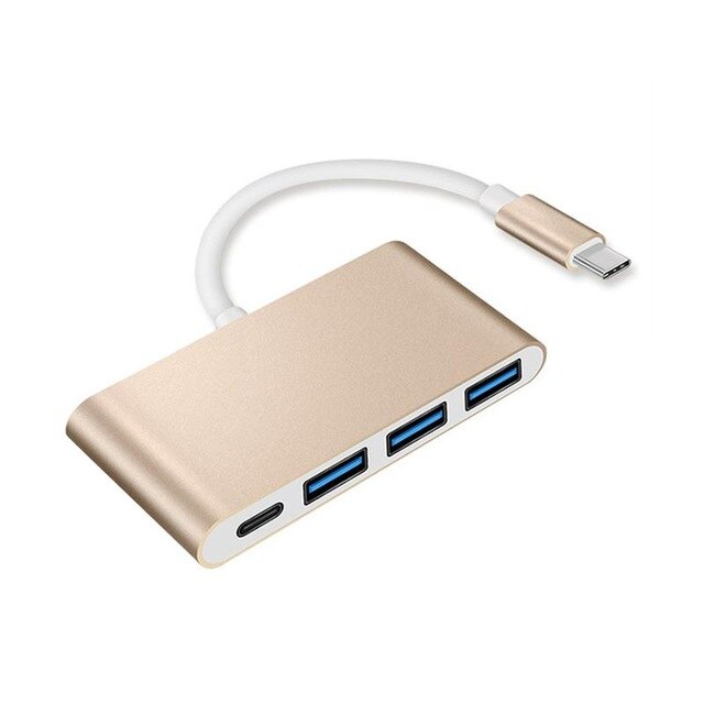 Usb tipo c 4 portas hub adaptador pd usb 3.0 usb 2.0 multiport usb divisor 5gbps super velocidade transferência de dados hub par: USB3.0 Gold