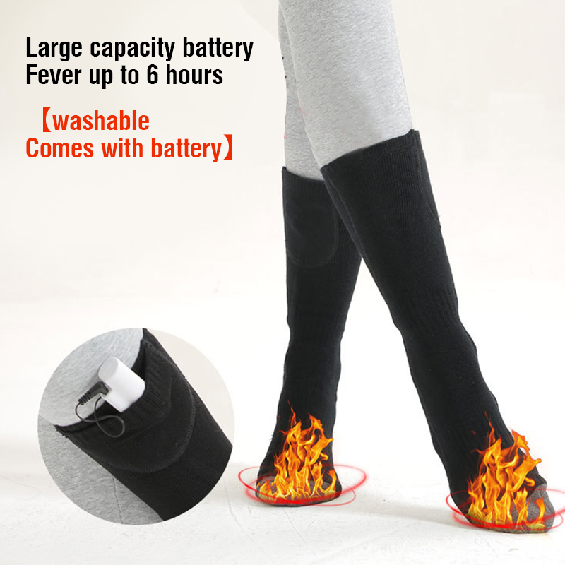 Calcetines térmicos con batería para invierno, calcetín eléctrico con batería, mantiene el calor, para exteriores