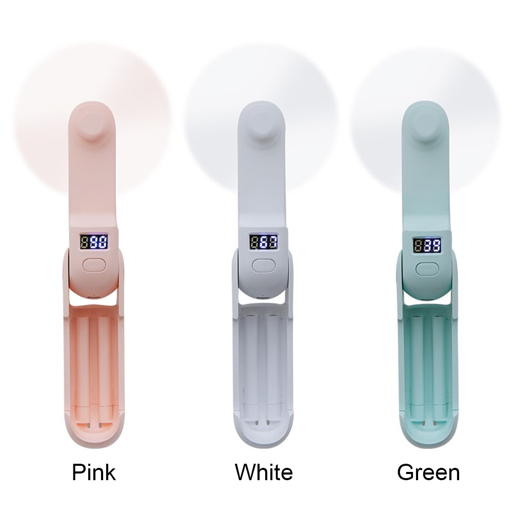 Bærbare genopladelige blæsere led lys mini luftkøler håndholdt ventilator rejse udendørs hjemmekontor køle klimaanlæg