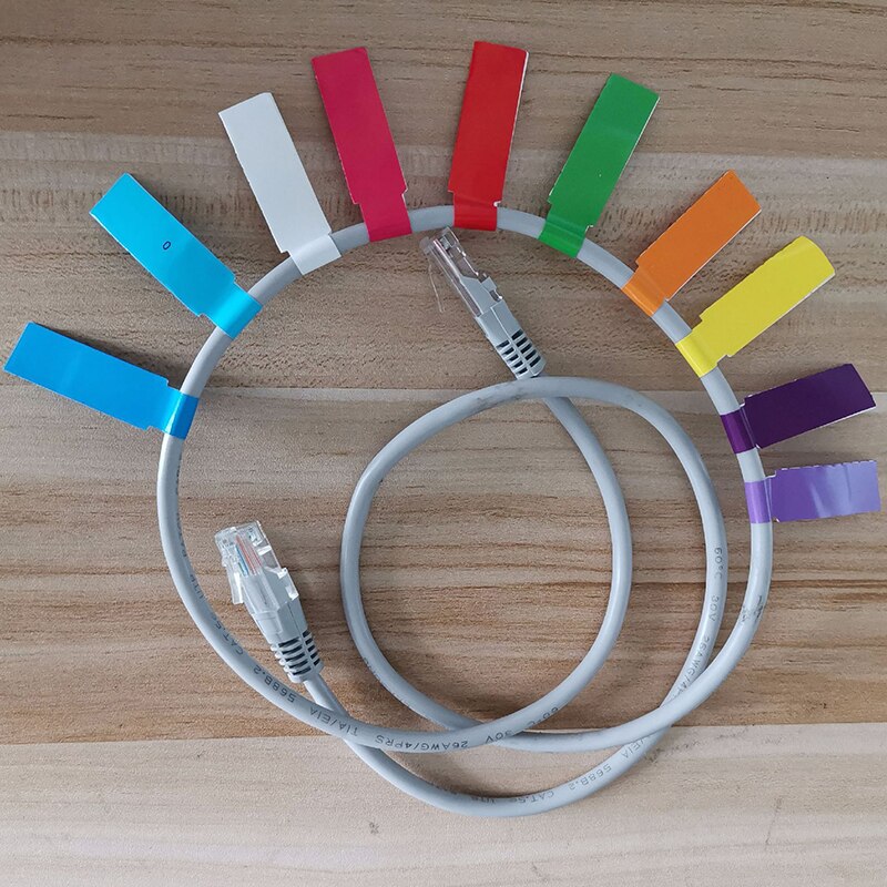 Etiquetas adhesivas para Cables de red A4, autoadhesivas e impermeables, coloridas, para organizar la identificación de Cables eléctricos