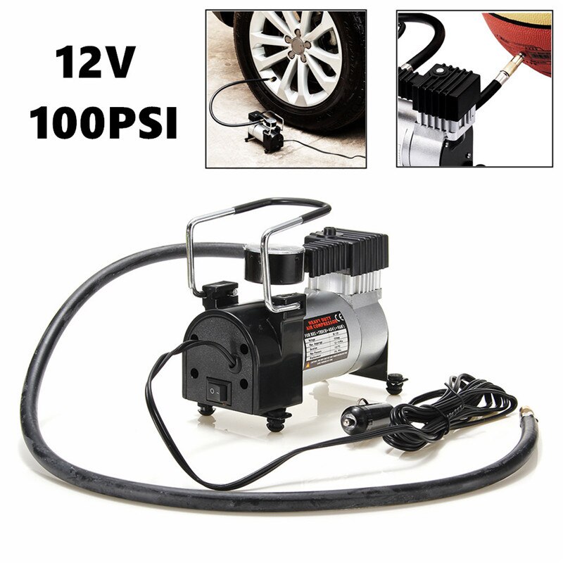 12V Car Inflatable Pump Tire Inflator Air Compressor for Car Bicycle Ball Rubber Dinghy Motorcycle Boat