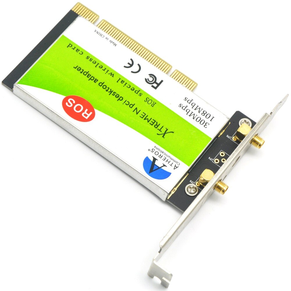 Atheros AR9223 802.11n 300 Mbps Desktop PCI WiFi Adapter Draadloze Netwerk Adapter WiFi Kaart voor ROS/Windows XP/7/8/10
