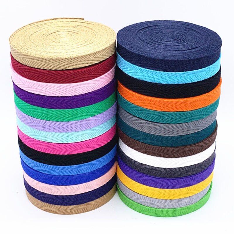 Ruban en coton 50yards de largeur 2cm, accessoires pour vêtements, nouvelle ceinture en coton à chevrons, ruban de couleur 3