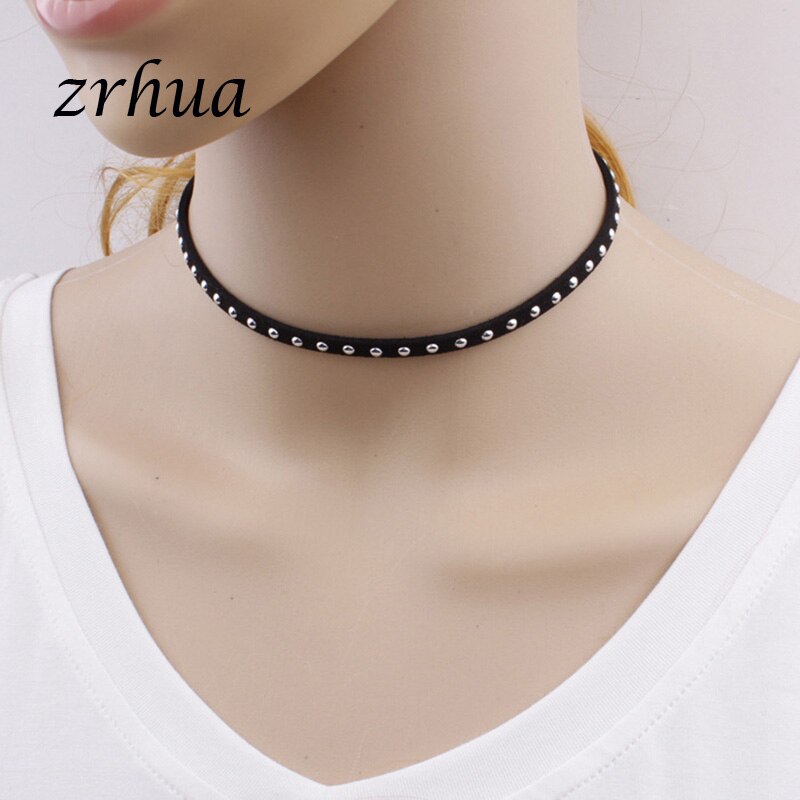 ZRHUA Charms Necklace Pendant Rainbow Heart Choker For Women Jewelry Stylish Multi-Layer Single Necklaces