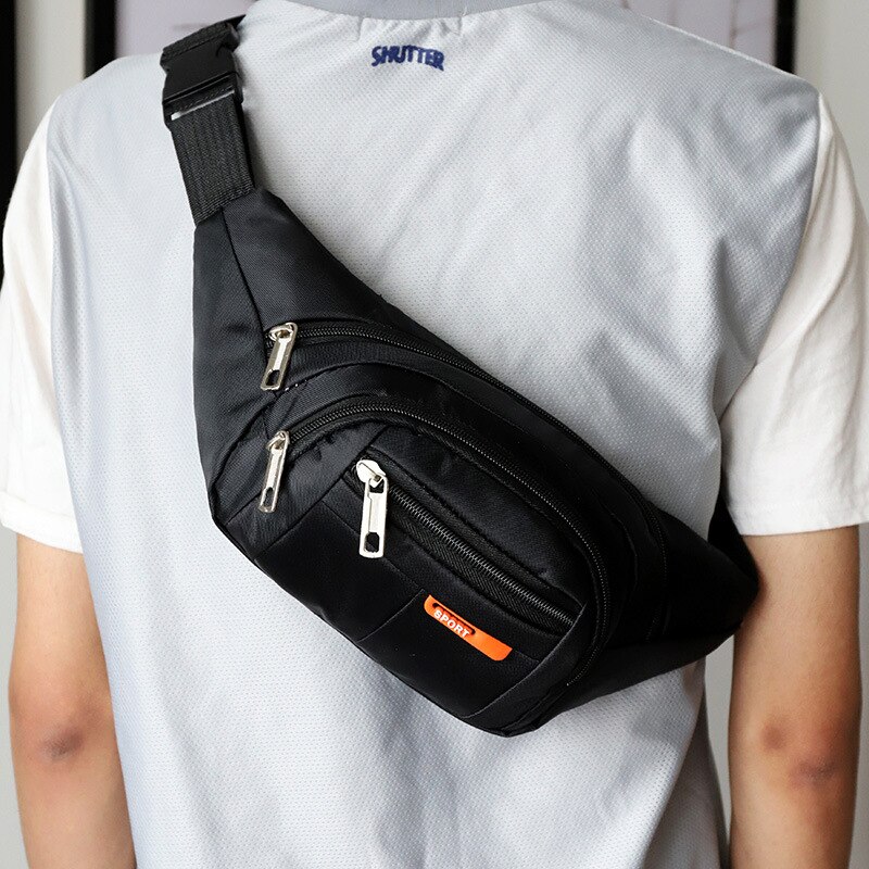 Borsa a tracolla Casual Unisex marsupio impermeabile borse a tracolla solide a tracolla marsupio da uomo marsupio marsupio da viaggio