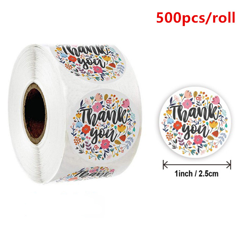 500pcs 1 inch Label Stickers Cute Circle Paper Thank You Seal labels For Your Order and Handmade Stationery Stickers: O