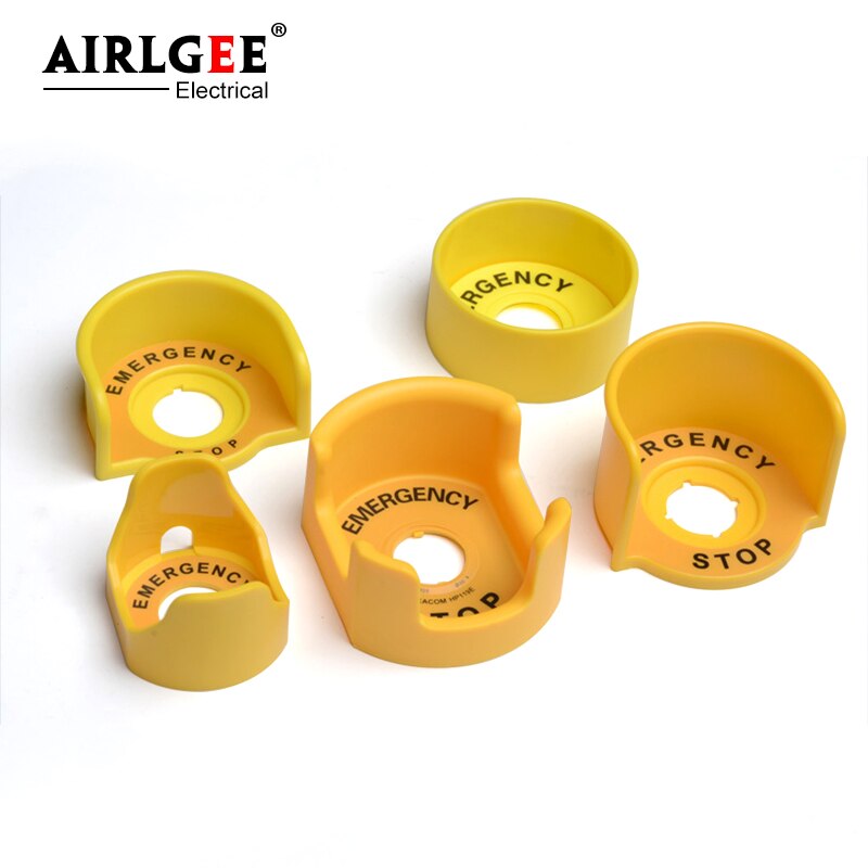 22mm yellow emergency stop button protection cover button switch emergency mushroom head protection seat protection cover ring