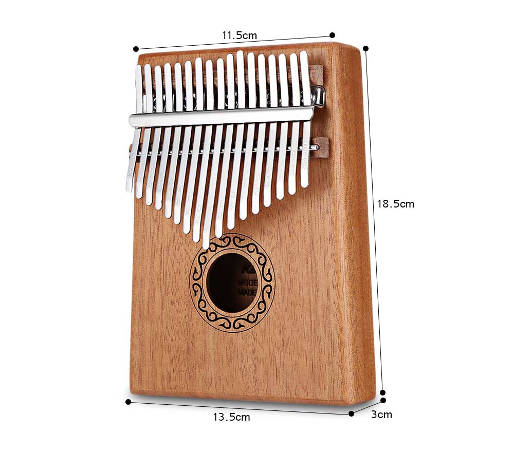 W-17T 17 Toetsen Kalimba Duim Piano Hoge Hout Mahonie Body Muziekinstrument Met Leren Boek Tune Hamer Voor beginner