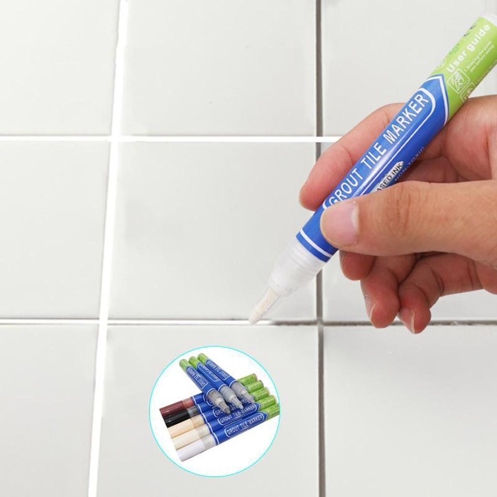 Pluma de estilismo para azulejos, rotulador impermeable y con lechada de moho para Reparación de Pintura de baño, marcador a prueba de agua, # W5