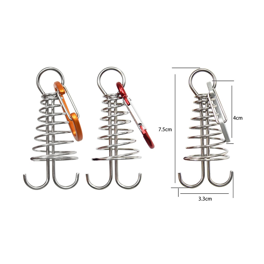 Tienda o toldo a prueba de viento para uso en exteriores, 10 Uds., gancho fijo, hebilla, Tablón, clavos de primavera, gancho fijo, hebilla, accesorios de Camping