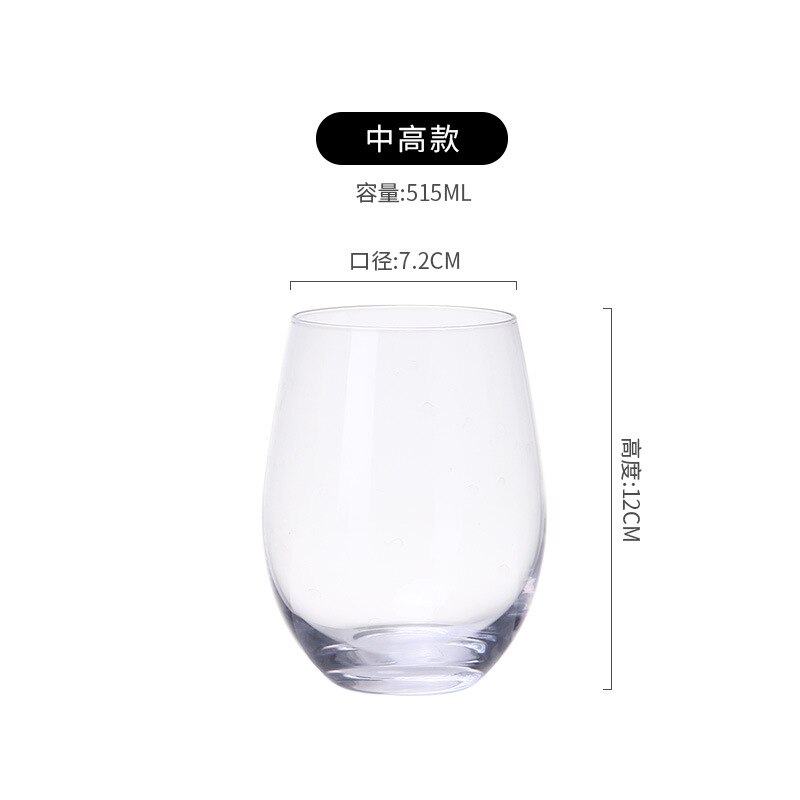 Glass glass tracing gold glass egg glass transparent lead-free glass home water cup one piece of hair.: rising-falling