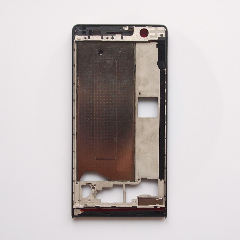BaanSam Nova Frente Caso Da Habitação Quadro Moldura Da Tela LCD Para Huawei Ascend P6 P6s Com Botões De Volume De Energia: Black