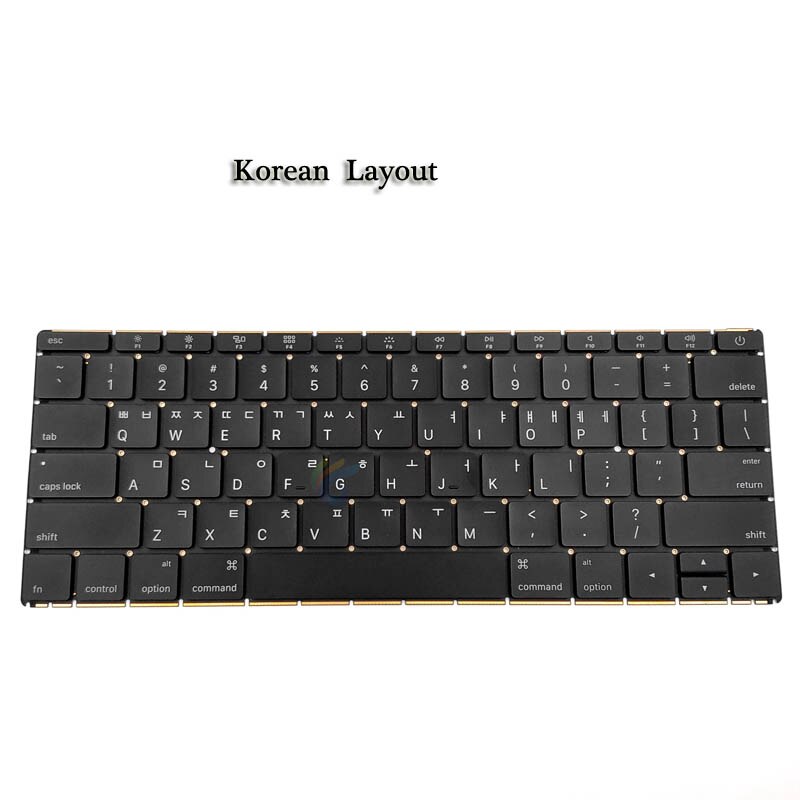 A1534 Russisch/Duits/Spanje/Frankrijk/Korea/Italië/Uk/Us Keyboard Voor Macbook 12 Inch Laptop A1534 Toetsenbord Jaar: Korean layout