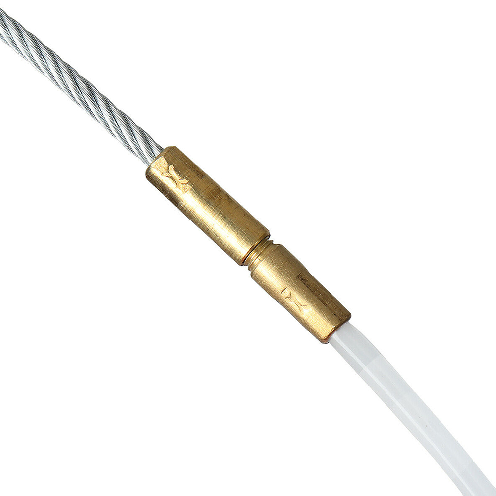 30m Electrician Ducting Cable Conduit Construction Spring Head Flexible Rodder Nylon Wall Line Wire Puller Fish Tape Tool