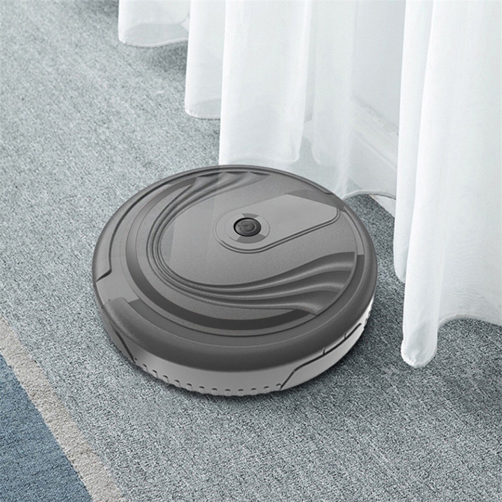 40 # Schoonmaakproducten Leuke Ronde Smart Robot Stofzuiger Auto Floor Cleaning Speelgoed Vegen Veegmachine Smart Robot Vacuüm: Black 