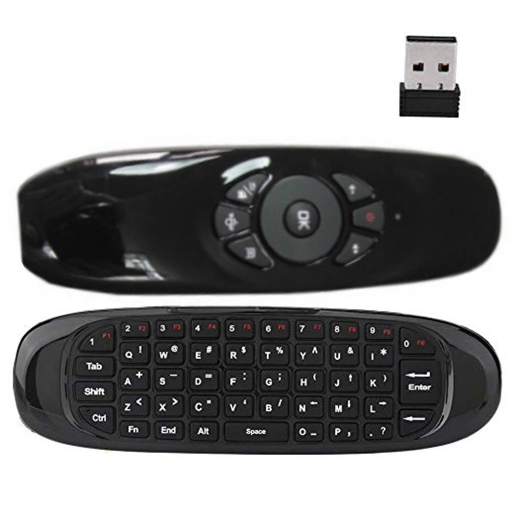 C120 Multi-idioma versión inalámbrico Air Mouse Mini teclado ratón somatosensorial giroscopio de doble cara de Control remoto