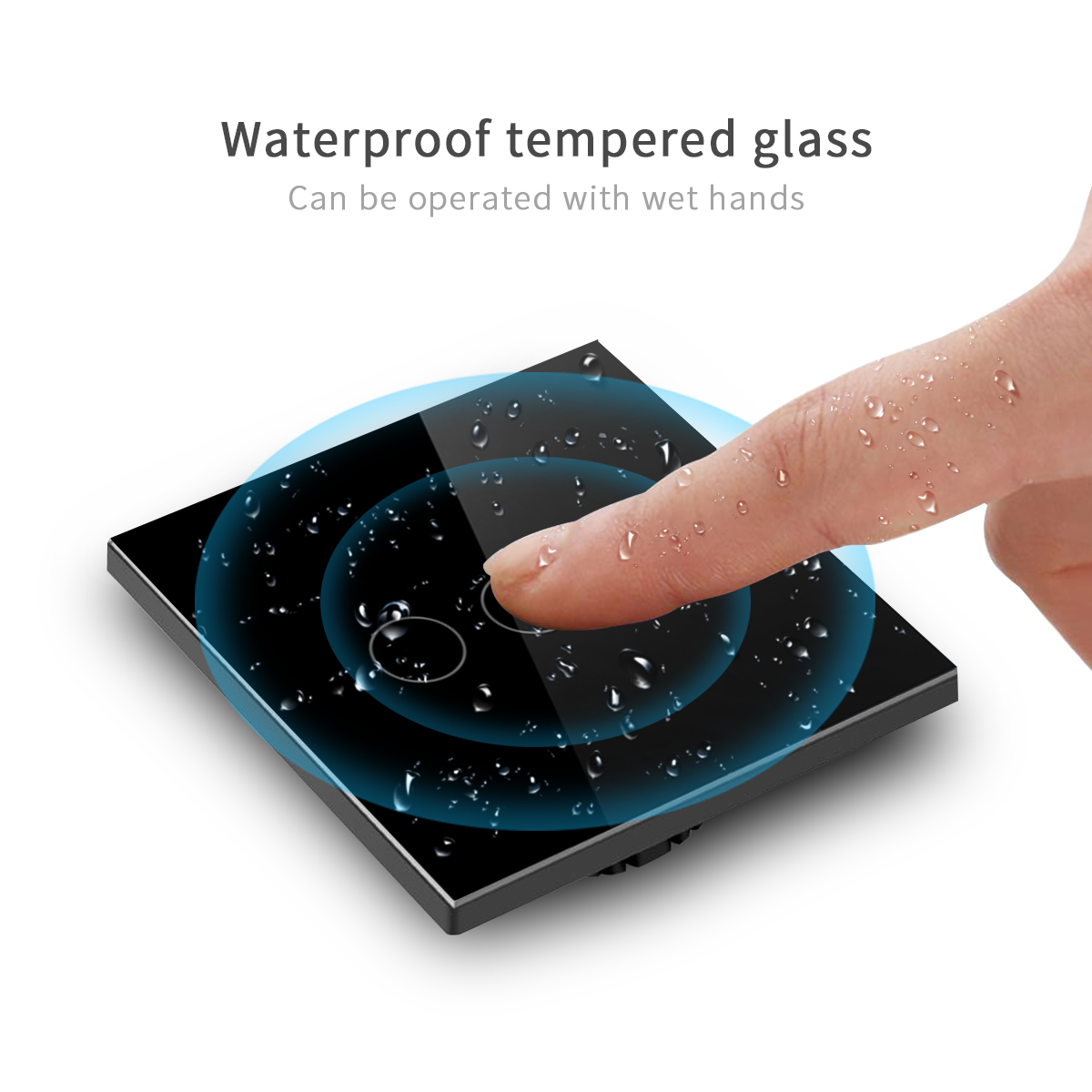 Touch Switch EU US LED Crystal Glass Panel Wall Lamp Light Switch 1/2/3 Gang AC100-240V LED Sensor Switches Interruttore