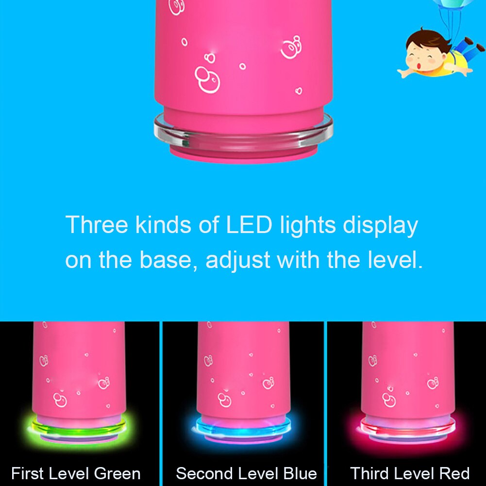 Kids Waterproof Sonic Vibration Gums Care Oral Cleaning Electric Toothbrush suction cup placed stably perfect for children