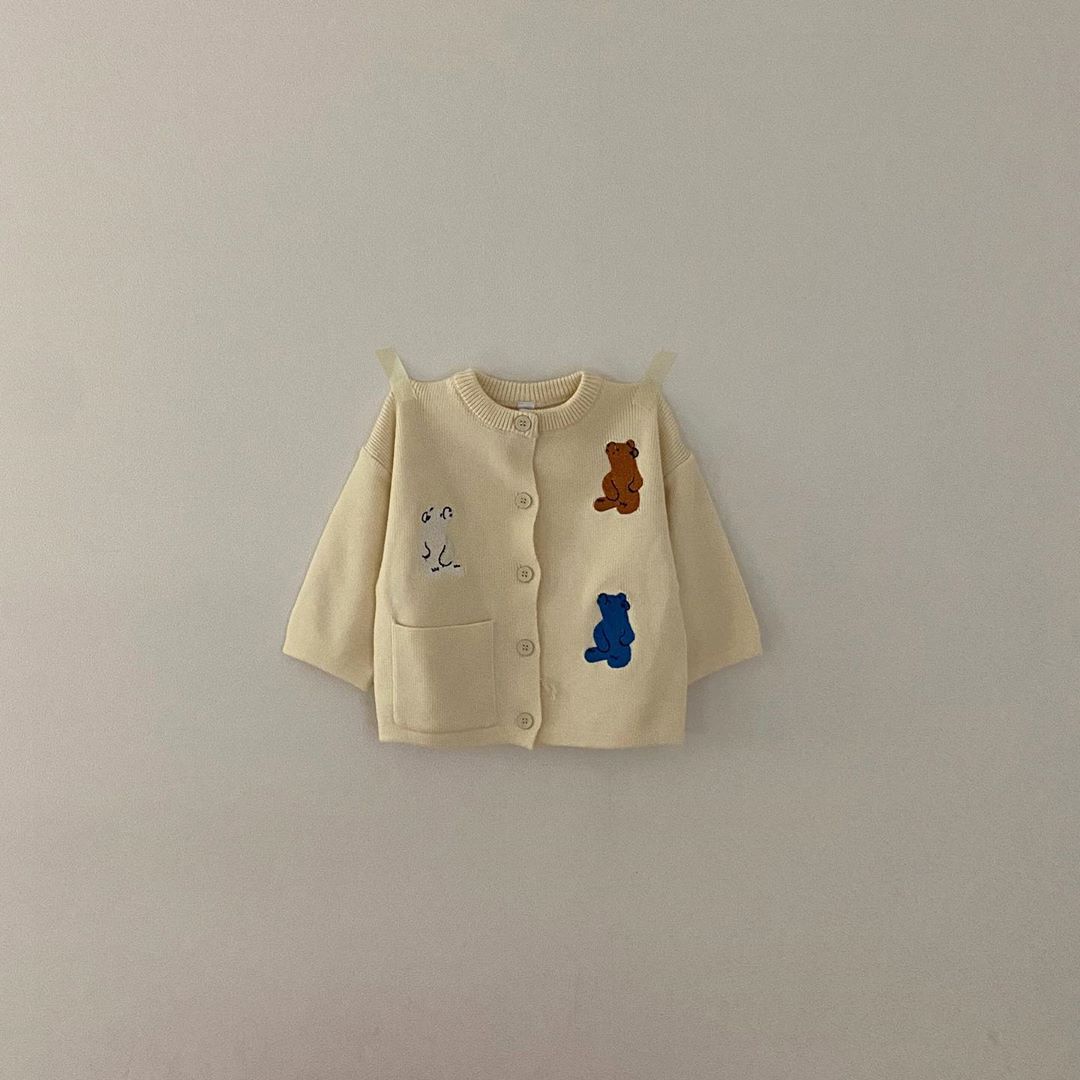 5519 suosittua lasten puseroa syksy talvi sarjakuva vauva pojat tytöt neuletakki 1-4t taapero lasten neulevaatteita taskulla: Beige / 80cm