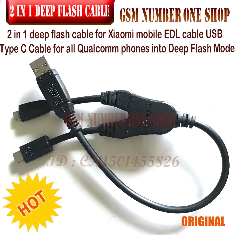 2 in 1 diepe flash kabel voor Xiaomi mobiele EDL kabel USB Type C Kabel voor alle Qualcomm telefoons in diepe Flash Modus