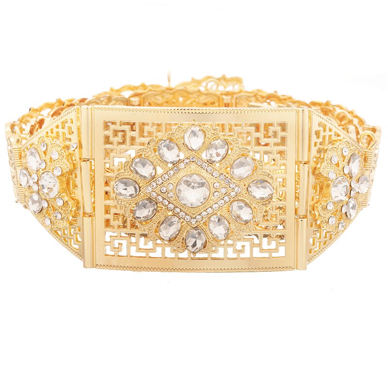 Marokkaanse Vrouwen Bruid Trouwjurk Riem Vintage Metalen Taille Ketting Goud Zilver Verstelbare Lengte Lichaam Sieraden: Default Title
